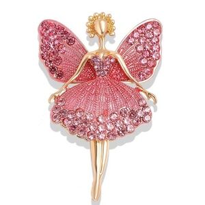 **ELLASANDRA* Pink Ballet Girl Fashion Brooch
